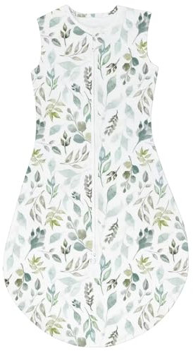 TOGOU2S Sommerschlafsack Baby 0.5 Tog Schlafsack Baby Sommer 100% Baumwolle Sommerschlafsack Baby Atmungsaktiv Schlafsack Einstellbare Länge für Unisex Neugeborene Jungen Mädchen 18-36 Monaten