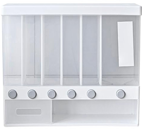 Dispensador de cereal 6 Reparación de arroz Montaje de pared de la pared Dispensador de cereales Contador de cereales Contenedores de cereales Almacenamiento Dispensador de granos Dipense.