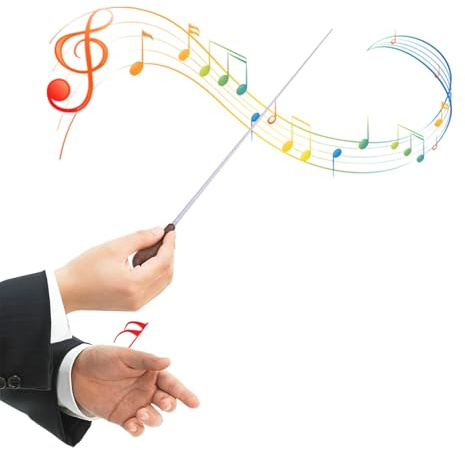 Wood Handle Music Conductor Baton | Premium FRP Stick | Kiln-Dried Wooden Grip | Accessories for Symphony Leaders and Choral Directors