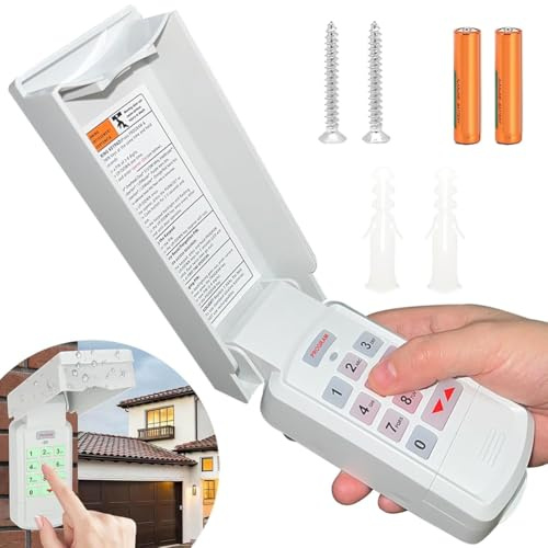 Azull Teclado Inalámbrico para Abre-Puertas de Garaje 22 en 1, Compatible con Todos los Abre-Puertas de Garaje Genie/Overhead/Intellicode/DIP Switch