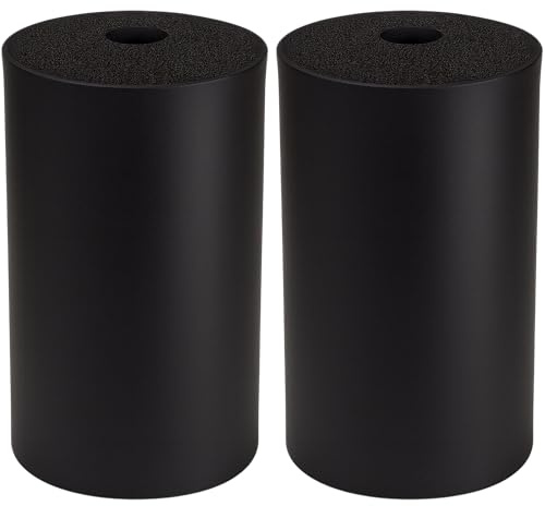 2Pcs Leg Extension Pad Replacement 7 Inch Foot Foam Roller for Weight Bench, PEC Deck, PU High Density Sponge Cover for Home Gym Workout Legs Training Accessories Used for Inversion Table Sit Ups Tube