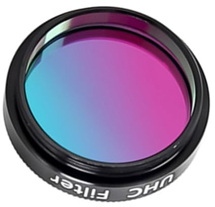 URPIZY Filtre UHC de 1,25 pour télescope : filtre de blocage de la lumière pour améliorer le contraste de l'image
