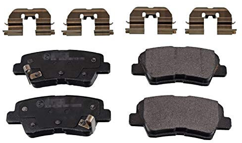 FEBI BILSTEIN Kit pastiglie freni Posteriore con segnalatore acustico usura con alloggiamento molla di supporto 116378