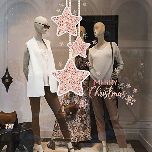 kina - UVNT0285 Fensteraufkleber Dekoration Schaufenster Transparent Ablösbar Positionierbar - Weihnachtskugeln 130x40 cm
