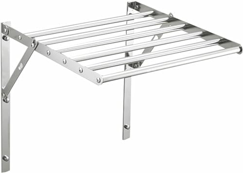 YILDEX Handtuchablage Wand Wäschetrockner Edelstahl Scherenwäschetrockner Ausziehbarer Wandtrockner Platzsparender Kompakt Und Robust Indoor & Outdoor Balkon Terasse,50CM