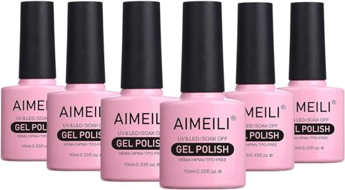 AIMEILI Chameleon Gel Esmalte de Uñas Set, Shimmer Gel Polish Kit Soak-Off UV/LED para Salón de Uñas DIY Home, Fácil de Aplicar 10ml - SET 66