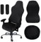 Moorle Gaming Chair Covers, Gaming Chair Covers Stretch 4 Piece, Black Computer Chairs Cover with Armrest and Back Cover for Game Computer Office Chairs