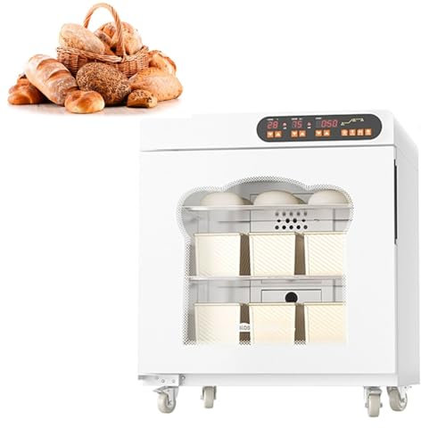 Máquina De Fermentación De Pan Comercial, Despertador Facial Inteligente De Acero Inoxidable De 5 Capas De 70 L con Iluminación LED, Control Dual De Humedad Y Temperatura, para Bollos Al Vapor, Yogur
