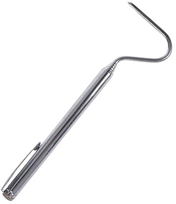 BELLIFFY Edelstahl Schlangenhaken Teleskop 68cm Einziehbar Reptilienwerkzeug Praktisch Für Schlangenfänger Für Kleine Schlangen Und Reptilien