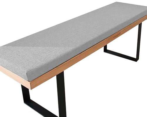 SDNAM Coussin pour Banc de Jardin, Antidérapant Coussin de Siège en Mousse Épaisse avec Housse Amovible, Assise Coussin pour Banc de Mobilier Terrasse Balancelle Canapé Extérieur(G2,90x50x5cm Thick)