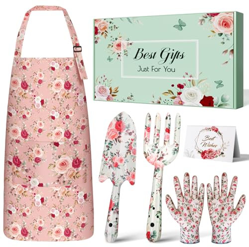 Linkax Gardening Gifts for Women Mum Christmas Prensents, 6 Pcs Garden Tools Set Friendship Retirement Thank You Birthday Gifts for Women Her Mum Nanny Nan Sister Auntie Grandma Ladies Garden Lovers