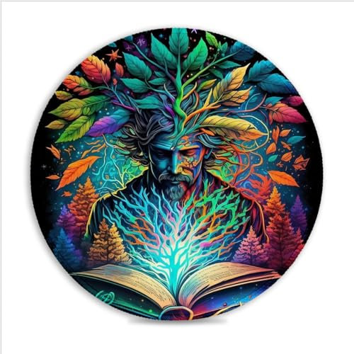 LJSPTU Gaming Mouse Pad talking forest Portable (11.8-inch) SU Cloth Mouse Pad Spill-Proof Desk Mat 360° Smooth Tracking for Esports, Compact for Travel Gaming Setup