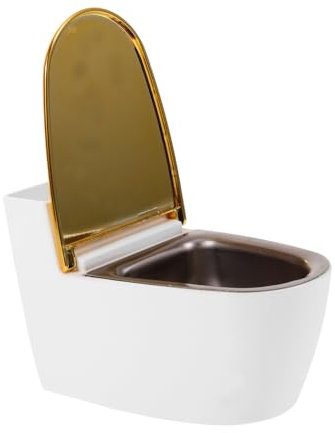 GETAJGHSD Wandaschenbecher Mit Deckel Toilette Form Luxuriöser Wandmontage Aschenbecher Für Zuhause Badezimmer Spielvoller Stil