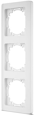 REV Série d'interrupteurs Nova - Cadre triple pour prises, interrupteurs et autres inserts, blanc