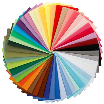 50 pezzi di tessuto in cotone per patchwork, stoffe da cucire in cotone, colori vivaci, per matelassaggio, lavori manuali, decorazione fai da te (20x20cm)