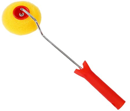 Milageto Rullo per pittura angolare strutturato, pennello a rullo in spugna, strumento manuale facile da usare, bordatore per angoli, pittura per pareti