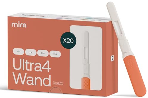 Mira Fertility Hormone Test Wands for Women Ovulation Tracker Refills for Mira Monitor, LH FSH E3G PdG, 20 Test Wands, Ultra4
