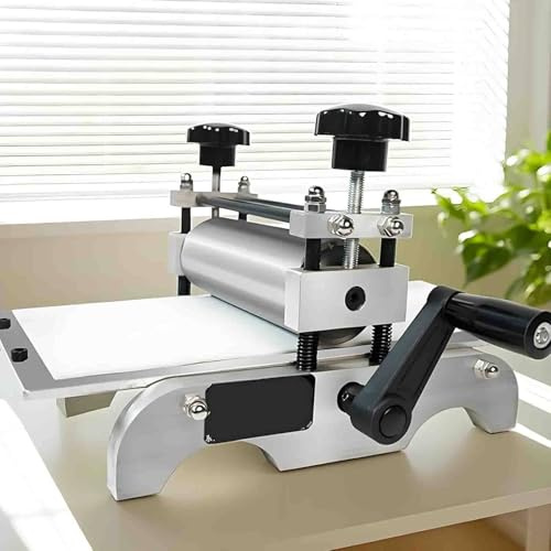 LSBHPPD Printmaking Rubbing Machine & Manual Etching Press Steel Art Tools Table for Woodblock and Copperplate Prints Professional Grade Tabletop Model 11.8 L x 6.9 W (17x30cm) Printing Size