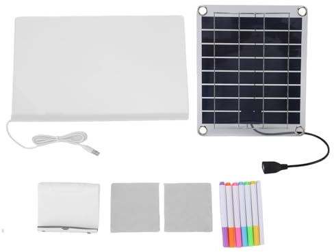 Hiraith Tavolo da Disegno Acrilico a LED, Lavagna Cancellabile a Secco Illuminata Ad Energia Solare con Pennarelli a 7 Colori, Interfaccia USB, per il Disegno di Menu Pubblicitari