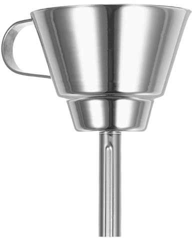 iplusmile 304 Stainless Steel Kitchen Funnel with Fine Mesh Strainer, 9cm Wide Mouth Oil Filter Funnel for Liquid Transfer, Tea Brewing, and Cooking Bottles Filling