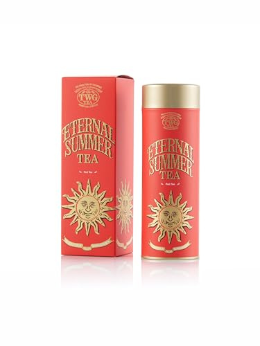 TWG Tea | Eternal Summer Tea | Rooibos | Hibiskus, Rote Johannisbeere und Rose | Haute Couture Dose, 100G | Geschenkset