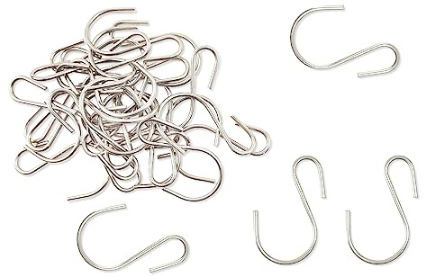 Yikla S Hooks for Hanging Plants, Clothes, S Shaped Hooks Made of Stainless Steel, Heavy Duty S-Hooks, 30 Pack