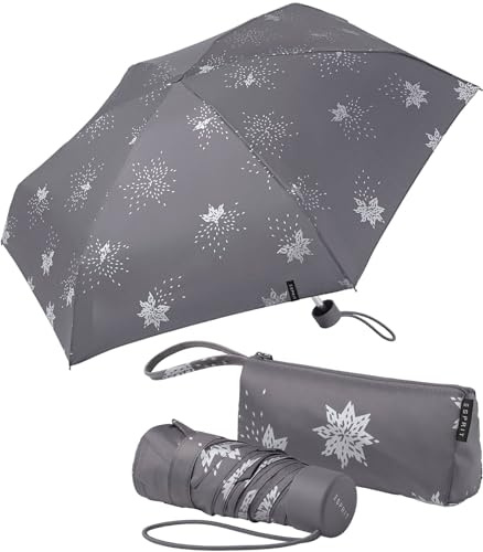 ESPRIT Ombrello tascabile con mini tasca abbinata, Bits & Stars, 90 cm, Ombrello tascabile apribile