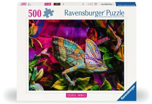Ravensburger Puzzle 12001333, Colorful Animals - Chamäleon - 500 Teile Puzzle für Erwachsene und Kinder ab 12 Jahren
