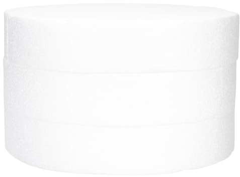 NOLITOY Kit 3 Pezzi Cilindri Rotondi in Schiuma Bianca per Composizioni Floreali Artigianali, Dischi Fai da Te per Decorazioni Torte e Progetti Creativi, per Decorazione Eventi