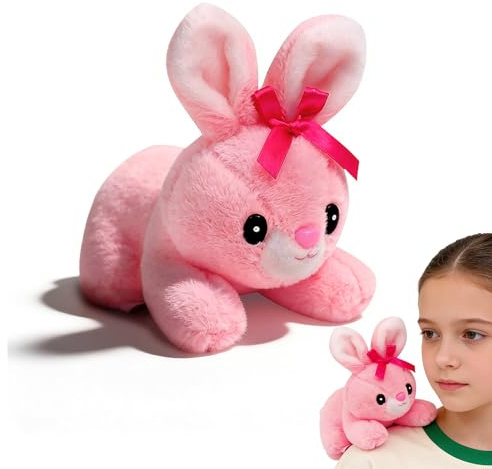 Shyllin Spalla Coniglio Peluche, Magnetico Coniglietto Peluche, Spalla Figure Coniglio, Pasqua Figure Giocattolo, Magnetico Coniglietto Bambola per Carnevali, Pasqua, Halloween, feste