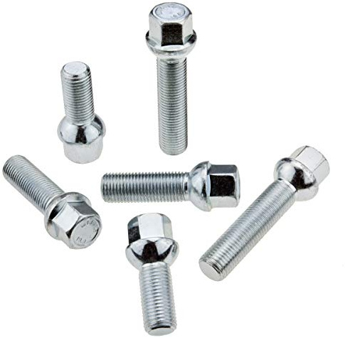 C CARBONADO 8X Radschrauben M14x1,5 Kugel 25mm Schaftlänge SW17 Radbolzen für Stahl- und Leichtmetallfelge