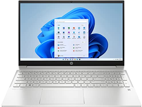 HP Pavilion Laptop, 15.6 Full HD Touchscreen, AMD Ryzen 7 5825U Processor, 16GB RAM, 1TB SSD, Backlit Keyboard, Wi-Fi 6, HDMI, Bluetooth, Windows 11 Home, Silver