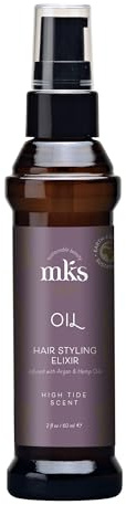 MKS Eco Oil, Flut - 2 fl oz - Haarstyling-Elixier - Marokkanisches Arganöl, Hanfsamenöl - Befeuchtet und pflegt das Haar, kontrolliert Kräuselungen, erhöht die Glätte - Vegan & tierversuchsfrei