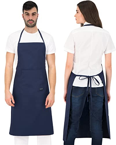 PALLTEX BORAGO Tablier Cuisine Homme Tablier de Cuisine Femme pour la Cuisine, le Bricolage, la Peinture, la Pâtisserie EN ISO 13688, bleu, taille unique