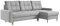 MKS MEBLE Ecksofa - L-Form Sofa mit Schlaffunktion - Wohnlandschaft L Form, Ecksofa mit Schlaffunktion und Bettkasten, Schlafsofa mit Bettkasten, Couch mit Schlaffunktion - Hellgrau Astra