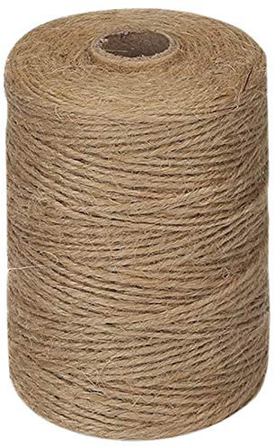 TsoLay 200 /rollo de 2 mm cuerda de yute marrón grueso natural para jardinería del hogar colgador de fotos industrial cordón de embalaje