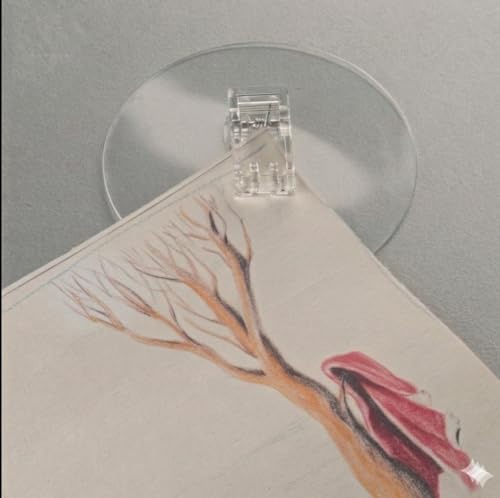 TECBULL® 8 Magische Klammern, rückstandsfrei ablösbar, wiederverwendbar, selbstklebend, Klemmen von Fotos, Notizen, Halter für Fenster Deko, Lichterketten, Notizhalter am Kühlschrank. Fotohalter