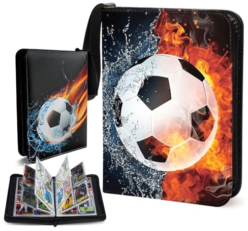 Trading Card Binder 4-Pocket, 400 Pockets Trading Card Games Collection Binder, Sturdy Card Holder Folders Card Collection Folder for Football, Basketball Cards with 50 Double-Sided Protective Sleeves