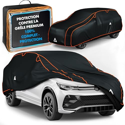 WALSER Perma Protect Complete Bâche de protection pour voiture, protection contre la grêle, certifiée TÜV Autriche, taille 8, noire
