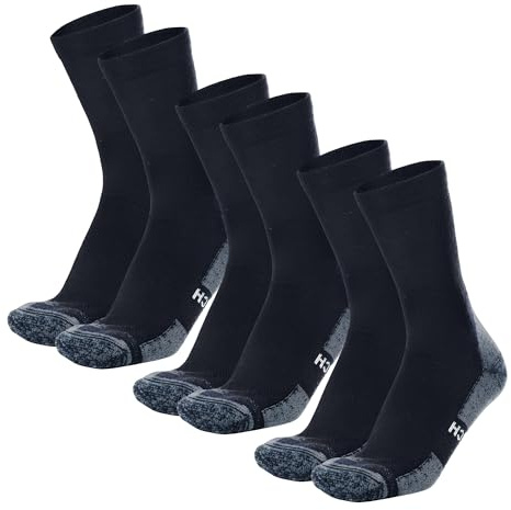 Merino.tech Chaussette Laine Merinos Homme et Femme - Randonnée Chaussette Merinos Style D'équipage (Navy Pack of 3, 43-47)