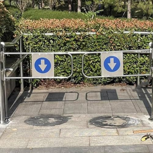 Puerta batiente automática de una sola dirección para entrada de supermercado, portal de metal de 90° para un flujo de tráfico suave, solución de entrada duradera y segura para entornos minoristas