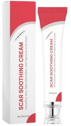 Scar Soothing Cream - 30 g Gentle Moisturizing Smoothing Lotion, Face and Body Scar for Burns, Stretch Marks, Keloids, Wounds, Overnight Recovery, hudreparation för dam och