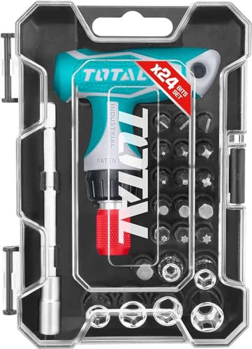 Juego de 24 destornilladores de carraca con mango en T