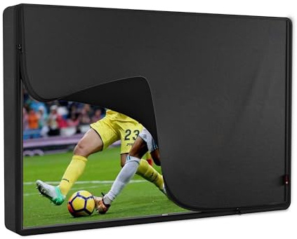 iBirdie Outdoor TV Cover 40 to 43 inch Waterproof, Cover Size 39.5''W x 25''H, Weatherproof, with Zipper for Outside Flat Screen 40 to 43 inch TV, Black, 600D Thick Fabric Protector