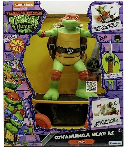 Teenage Mutant Ninja Turtles Raphael Mutant Mayhem TMNT Cowabunga Skate RC, Alter 5+ Geschenke & Spielzeug