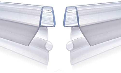 ITTISO Guarnizione per porta doccia, striscia 2 x 100 cm per spessore del vetro 4mm/5mm/6mm, copre fino a 20mm di spazio, guarnizione sostitutiva per la parte inferiore della porta della doccia
