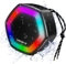 TECEVO HEX Bluetooth Wireless Speaker With LED Light, With Enhanced Bass, Portable & Rechargeable, TWS, 6 Hours Playing Time, USB-C Charging Cable
