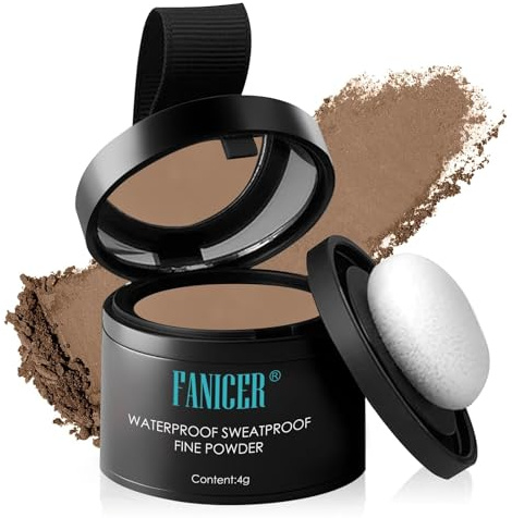 Hair Line Powder, Ritocco Ricrescita Capelli, Camuffa Le Aree Sottili, Copertura Radice Del Capello, Effetto Fuller E Corposo, Per Uomo E Donna, Pratico E Portatile-4g (Marrone Medio)