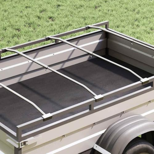 Generico Supporto per teloni per rimorchi 4 PCS Argento 130-210 cm,Staffe e Supporti di Rinforzo,42020524