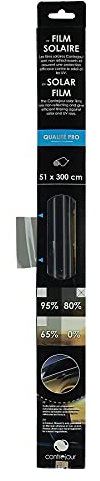 Contrejour 463902 Pellicola solare per vetri auto, 80%, 51 x 300 cm, antracite,Media, taglia unica